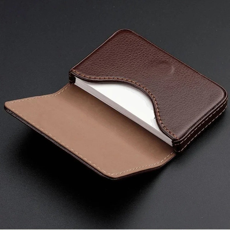 Men'S Fashion Visiting Card - Fashion Sized Stitched PU Leather Credit