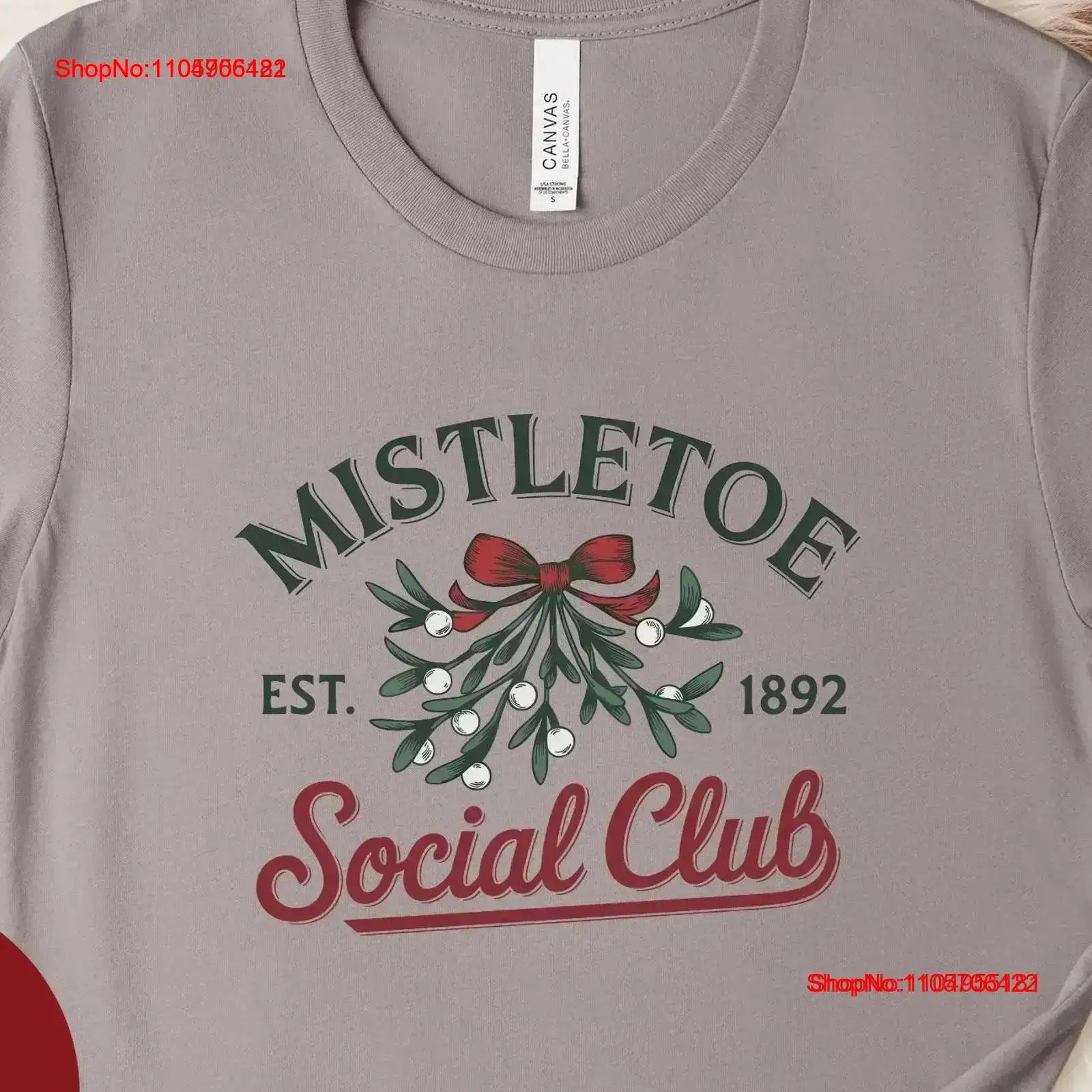 Men'S Fashion Xmas Party - Mistletoe Social Club Christmas Tree T