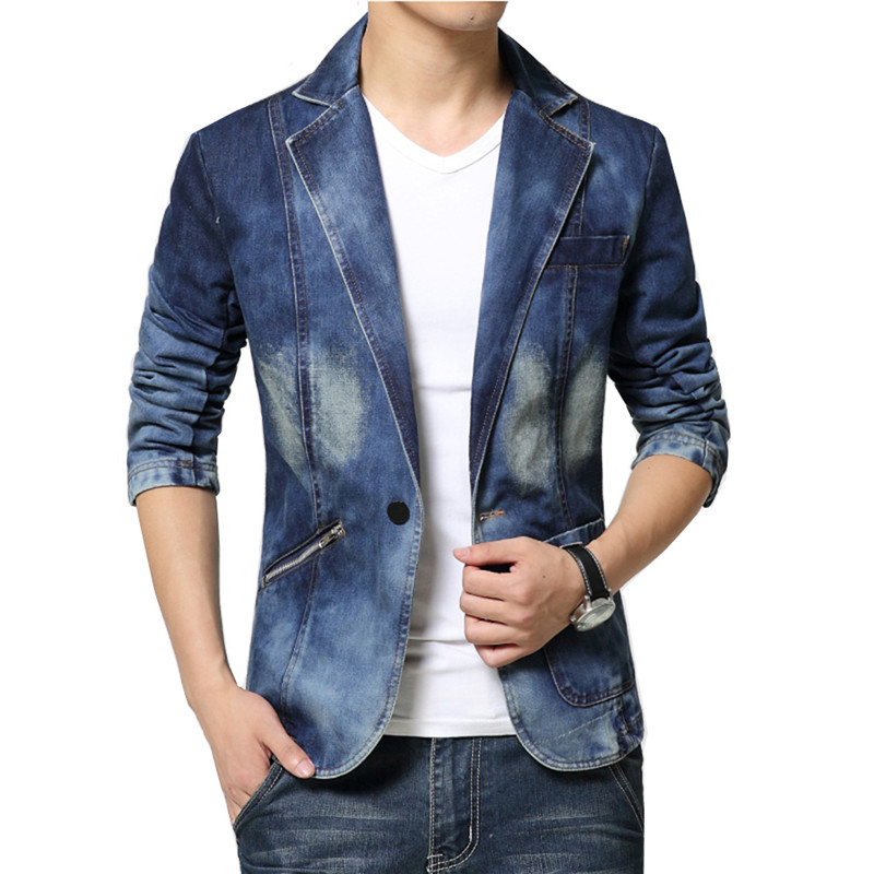 Men'S Fashion Light Jacket - Denim Suit Jacket Brand Men's 2022