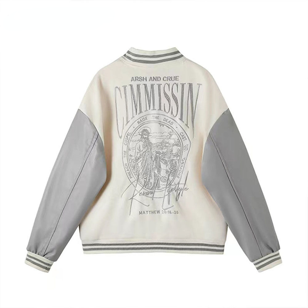 Men'S Fashion Light Jacket - Off white college trend brand embroidered