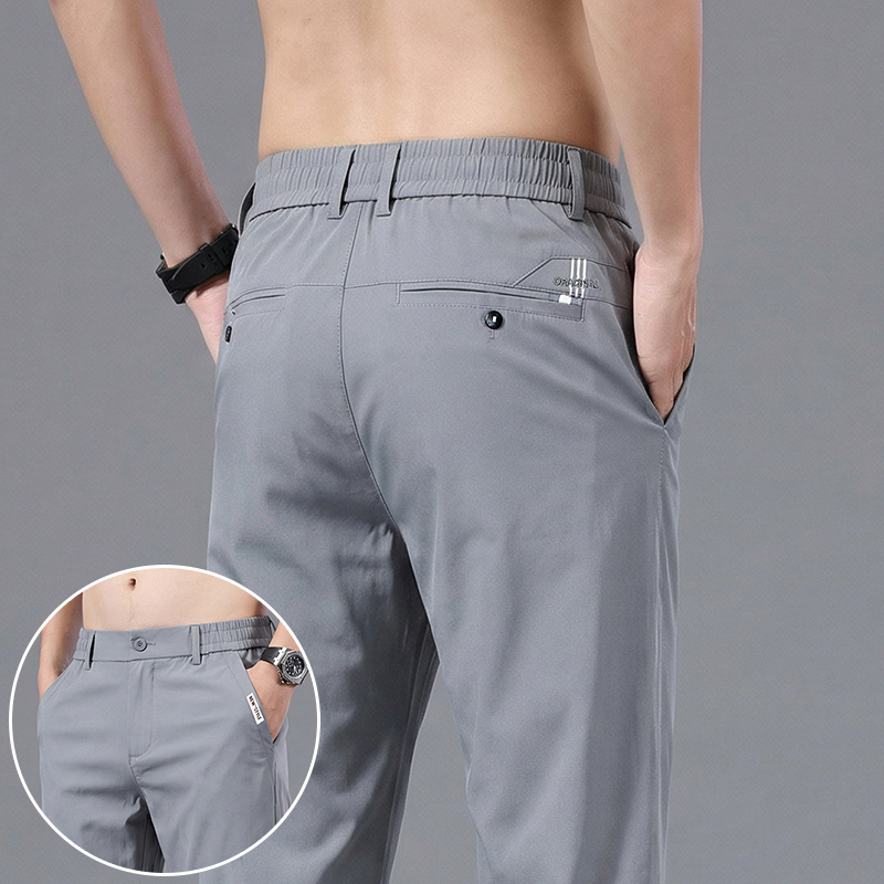 Formal Trouser Stretch - Men's Ice Silk Slim Straight Leg