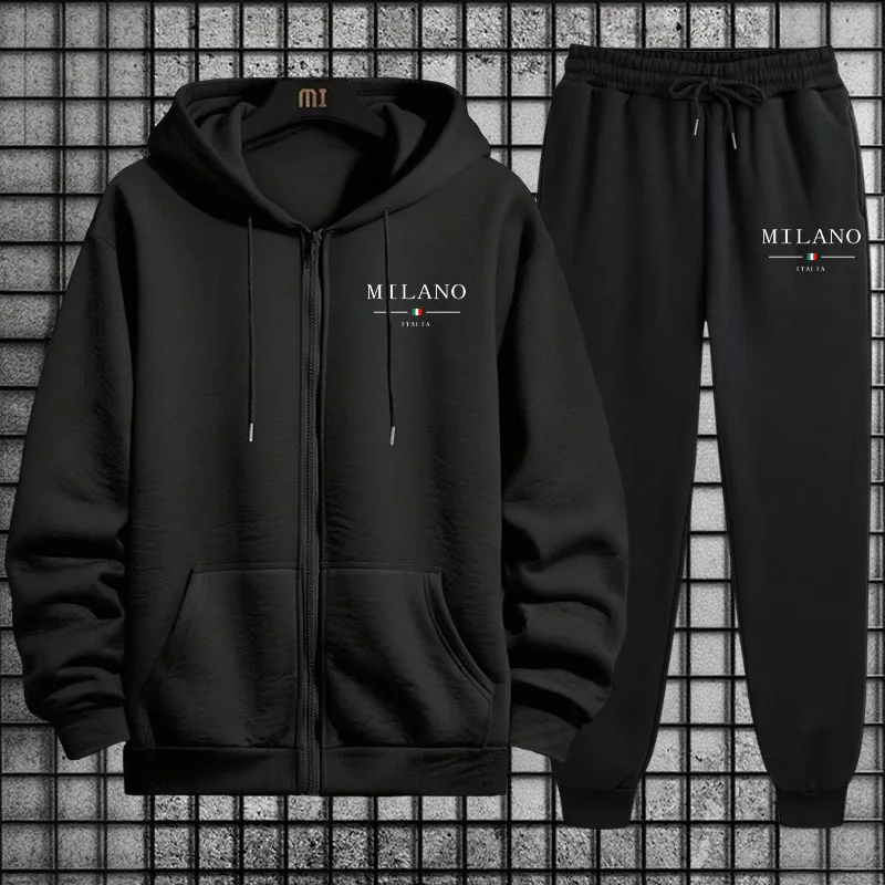Men'S Fashion Zipper Hoodie - Spring 2026 Men's Tracksuit Casual Simple