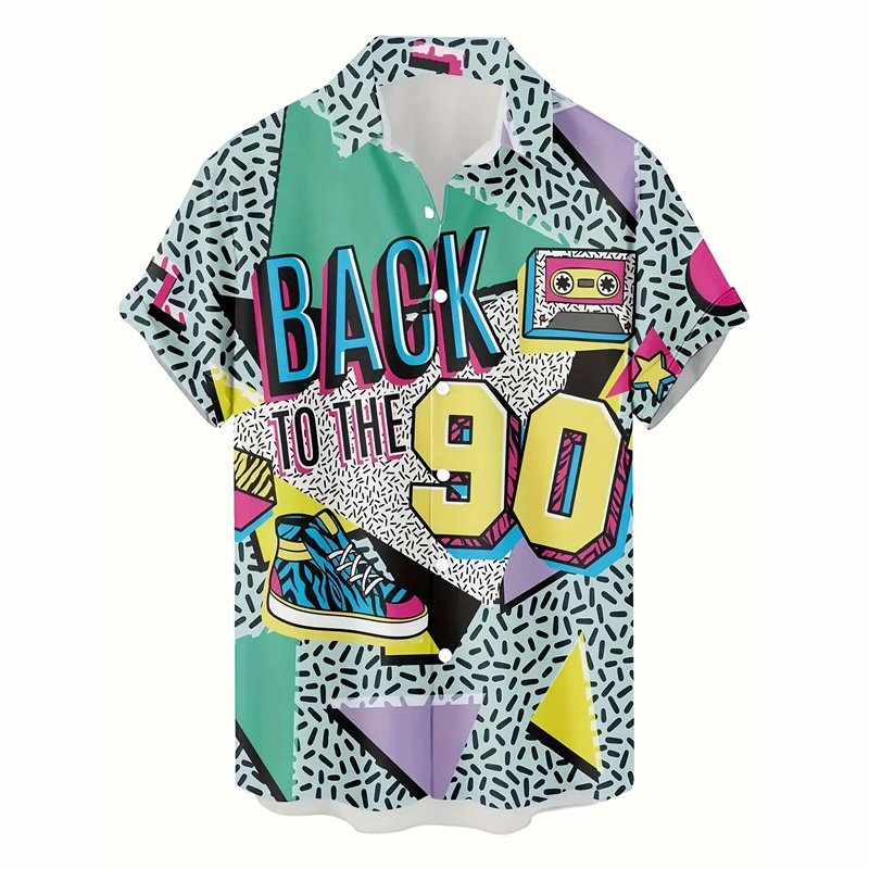 Men'S Fashion From The 80S - Retro 80s 90s Hawaiian Shirts Men