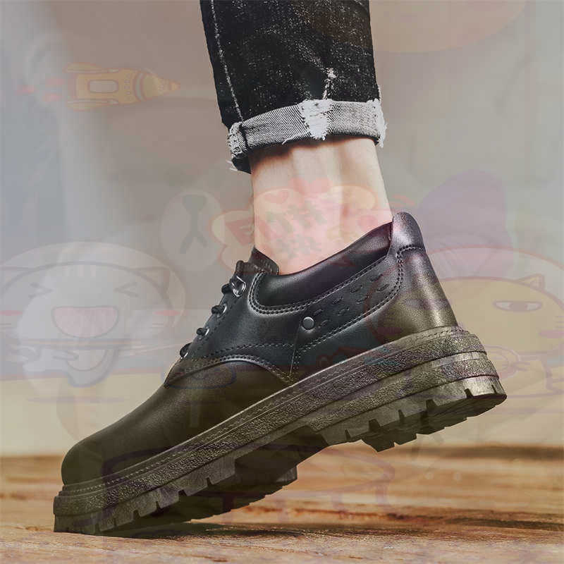 Men'S Fashion Over 40 - Dark Natural Leather Fashion Trainers Tennis