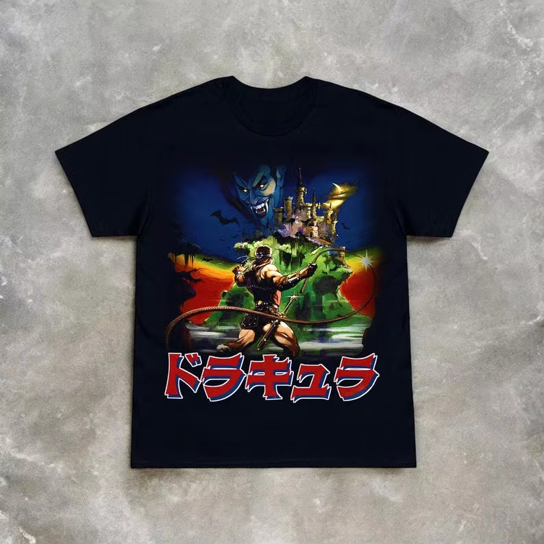 Men'S Fashion From The 80S - Castlevania NES Konami 80s Retro T-shirt