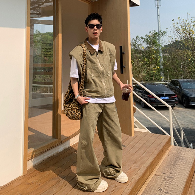 Men'S Fashion Pants - American Fashion Brand Retro Denim Jacket