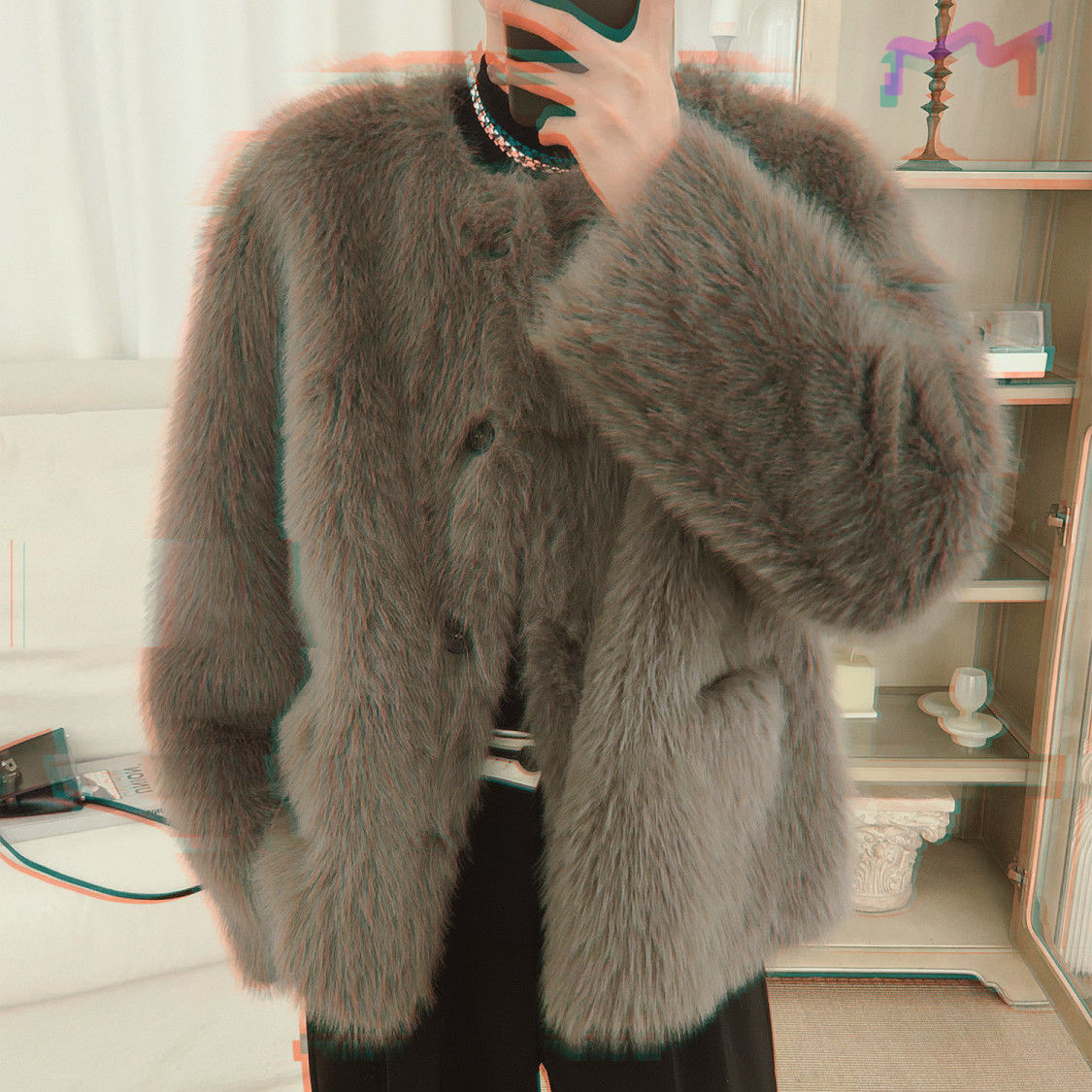 Men'S Fashion Light Jacket - Korean Men's Imitation Fur Coat High-grade