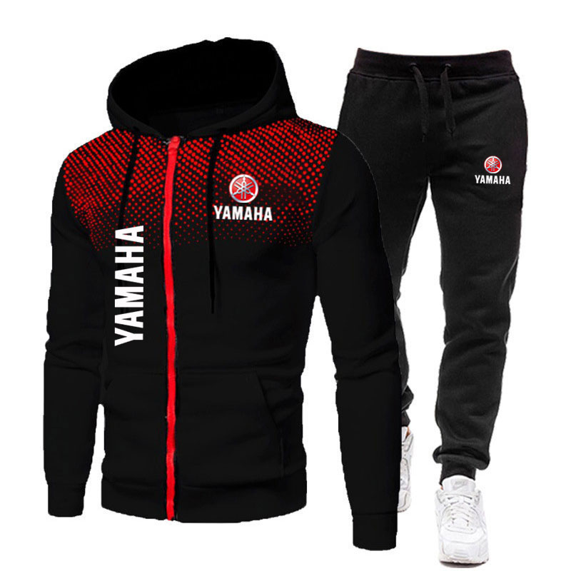 Men'S Fashion Zipper Hoodie - Yamaha Men's Sets Logo Print Spring