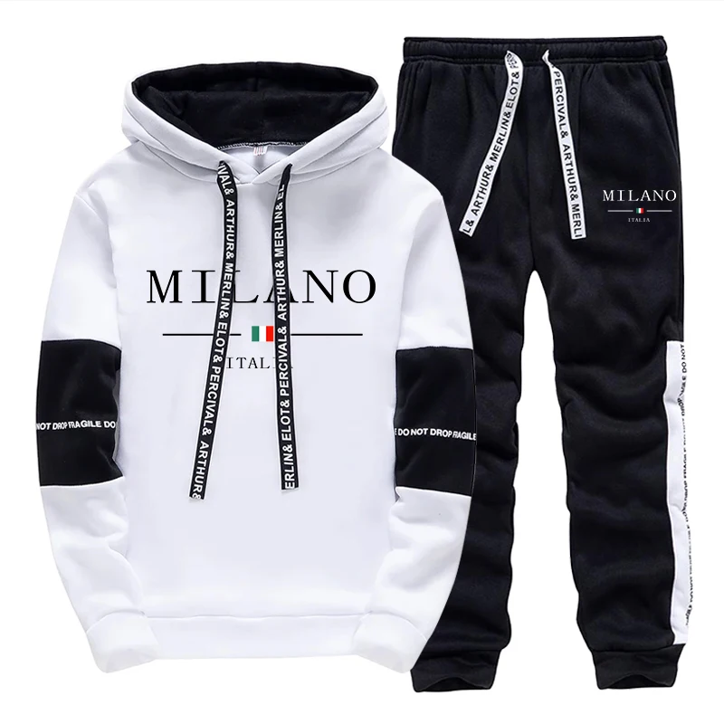 Men'S Fashion For 2026 - Men's Set/Hoodie/Pants Italy Trendy Hoodie Sportswear