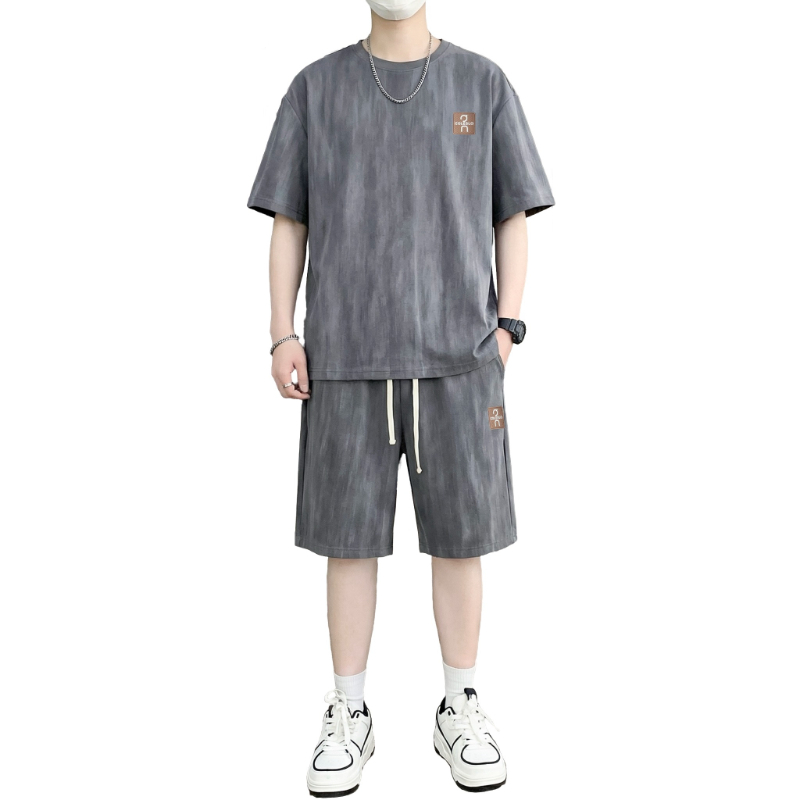 Mens Fashion Suits - 【T-Shirt + 5-Point Shorts】Men's T-Shirt Set