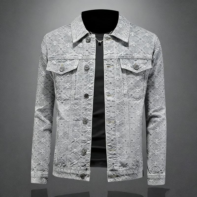 Men'S Fashion Light Jacket - American Style Light Color Denim Jacket