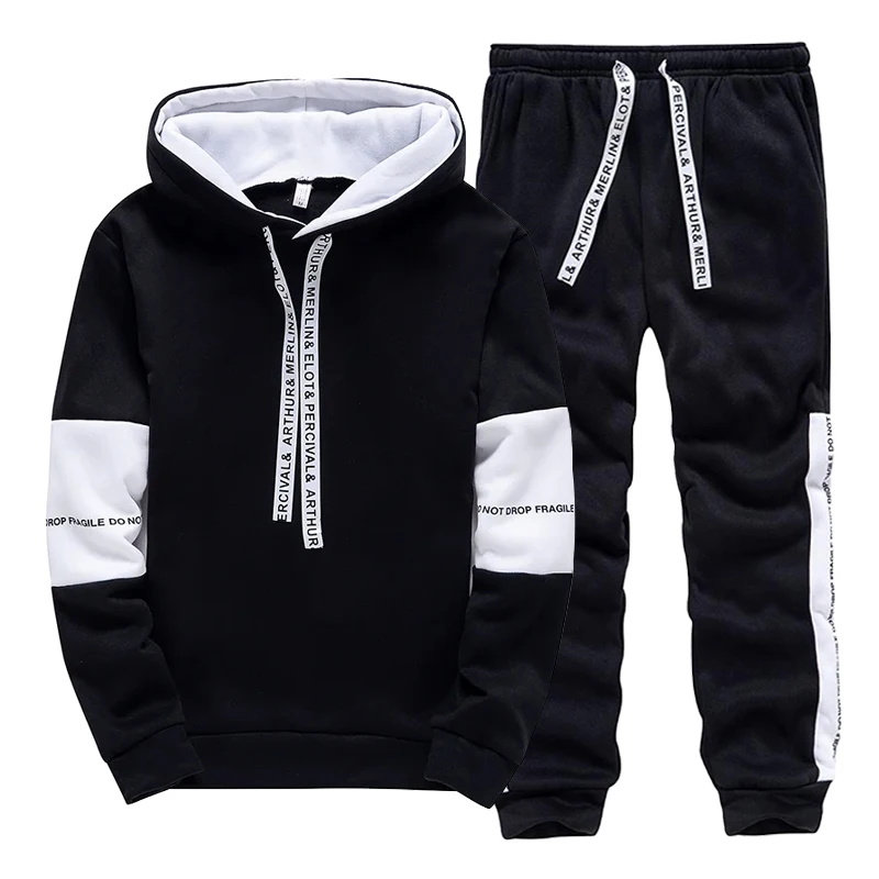 Black White Men's Tracksuit Fa - Men'S Fashion Pants ulasan dan harga