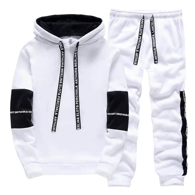 Black White Men's Tracksuit Fa - Men'S Fashion Pants ulasan dan harga