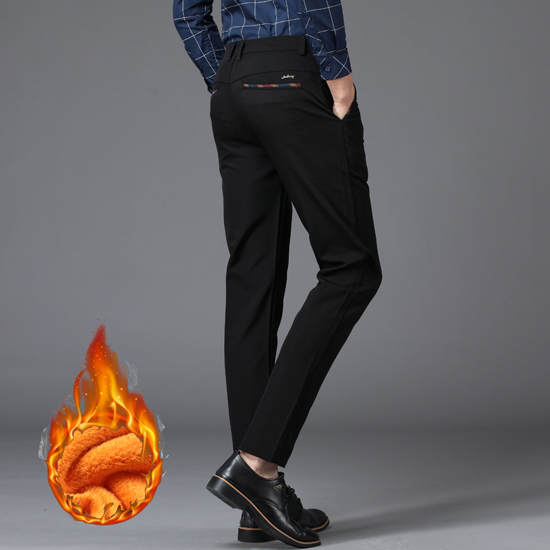Winter New Men's Warm Thermal  - Formal Trouser Stretch ulasan dan harga