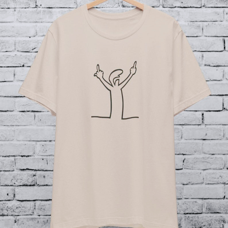 Angry La Linea Unisex T-Shirt  - Men'S Fashion From The 80S ulasan dan harga
