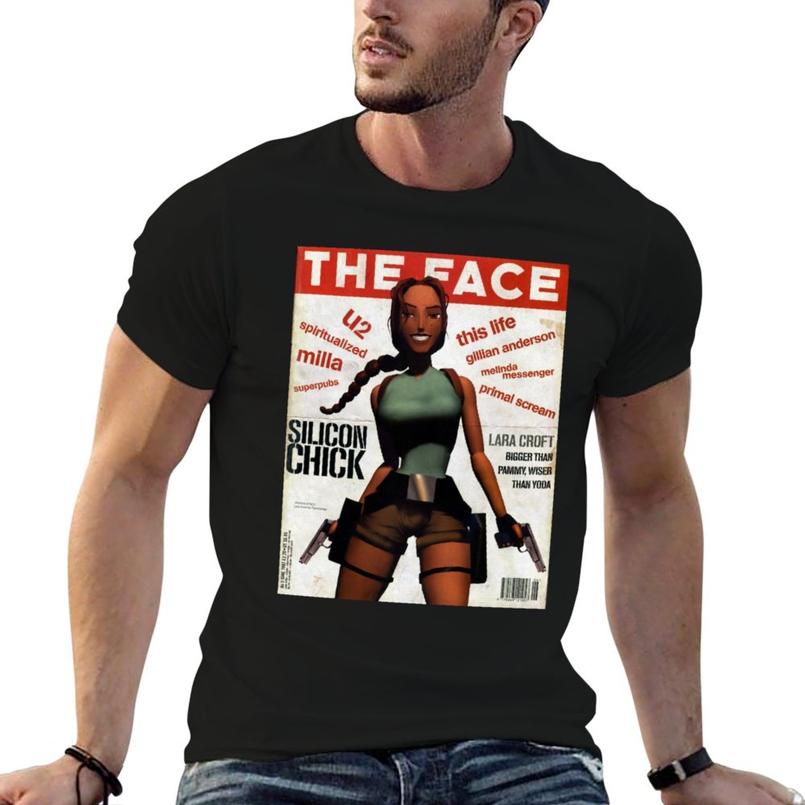 Lara Croft Retro Magazine Prin - Mens Fashion Magazines ulasan dan harga