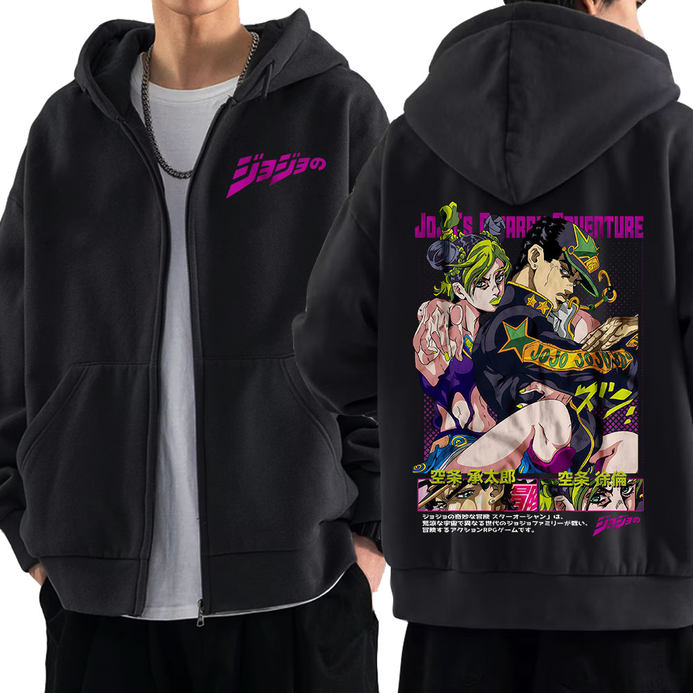 Anime Jojo Bizarre Adventure Z - Men'S Fashion Zipper Hoodie ulasan dan harga