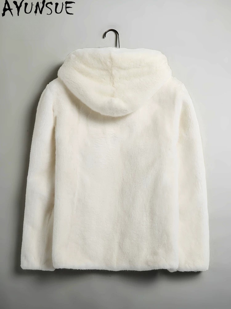 AYUSNUE Natural Mink Coat Men  - Men'S Fashion Zipper Hoodie ulasan dan harga