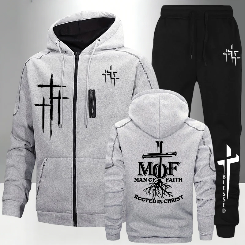Man of Faith Zipper Hoodies Sw - Men'S Fashion Zipper Hoodie ulasan dan harga
