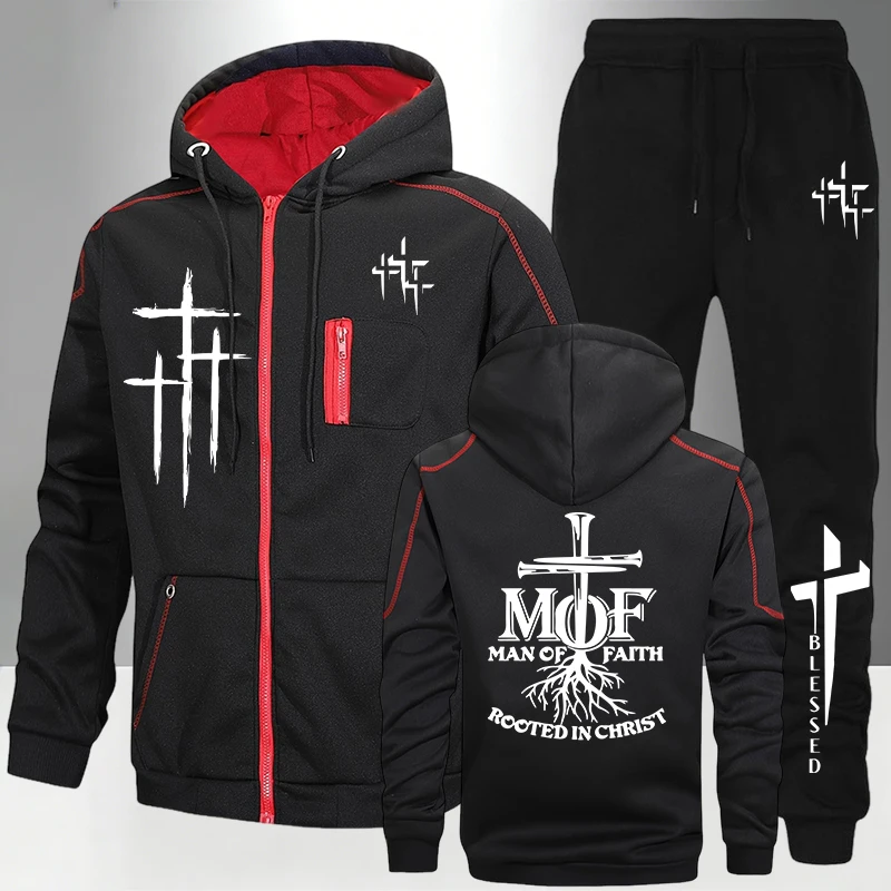 Man of Faith Zipper Hoodies Sw - Men'S Fashion Zipper Hoodie ulasan dan harga