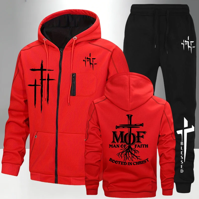 Man of Faith Zipper Hoodies Sw - Men'S Fashion Zipper Hoodie ulasan dan harga