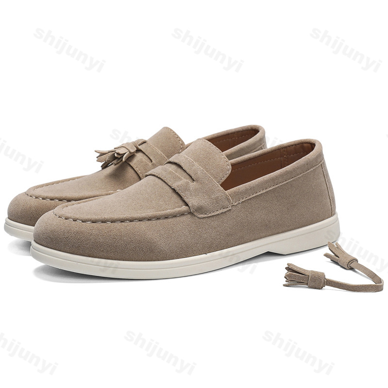 Men Flat Loafers Frosted Suede - Men'S Fashion For Wedding ulasan dan harga