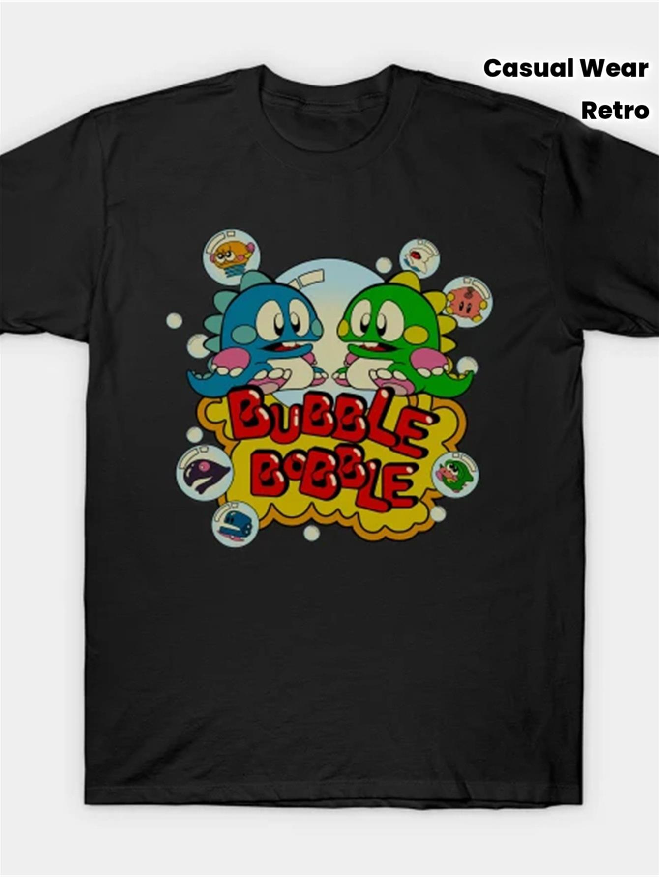 Retro Bubble Bobble 1986 Game  - Men'S Fashion From The 80S ulasan dan harga
