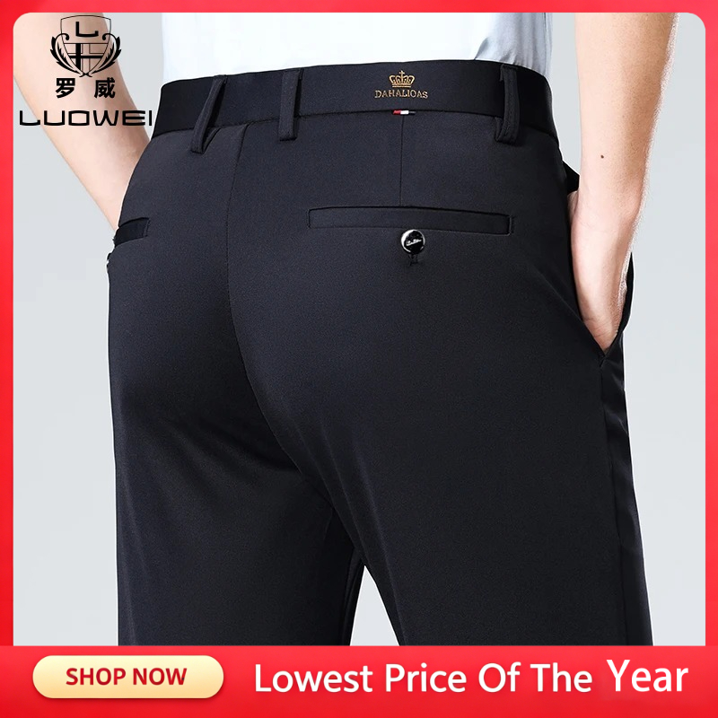 Brand Men Pant High-stretch Fa - Formal Trouser Stretch ulasan dan harga