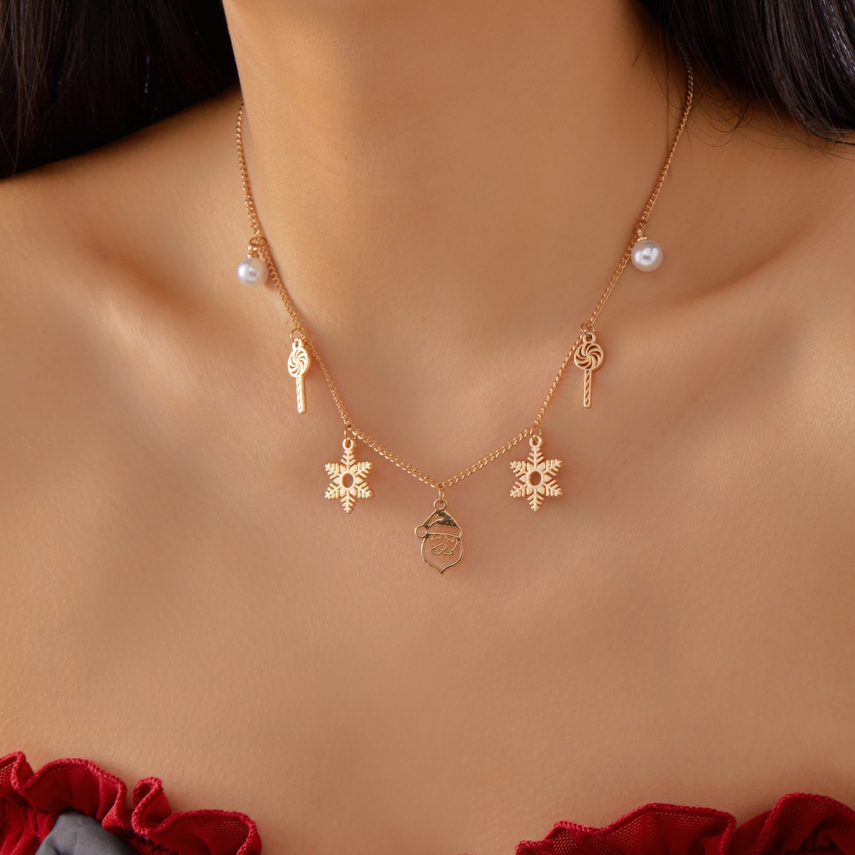 Xmas Holiday Necklace Hollow M - Men'S Fashion Xmas Party ulasan dan harga