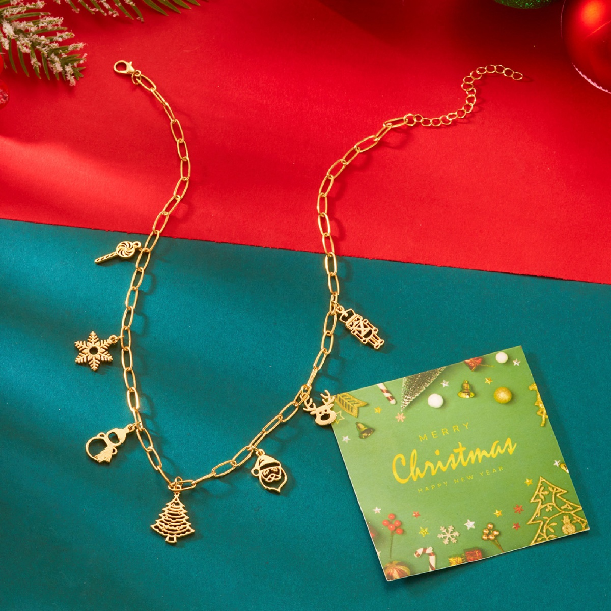 Xmas Holiday Necklace Hollow M - Men'S Fashion Xmas Party ulasan dan harga