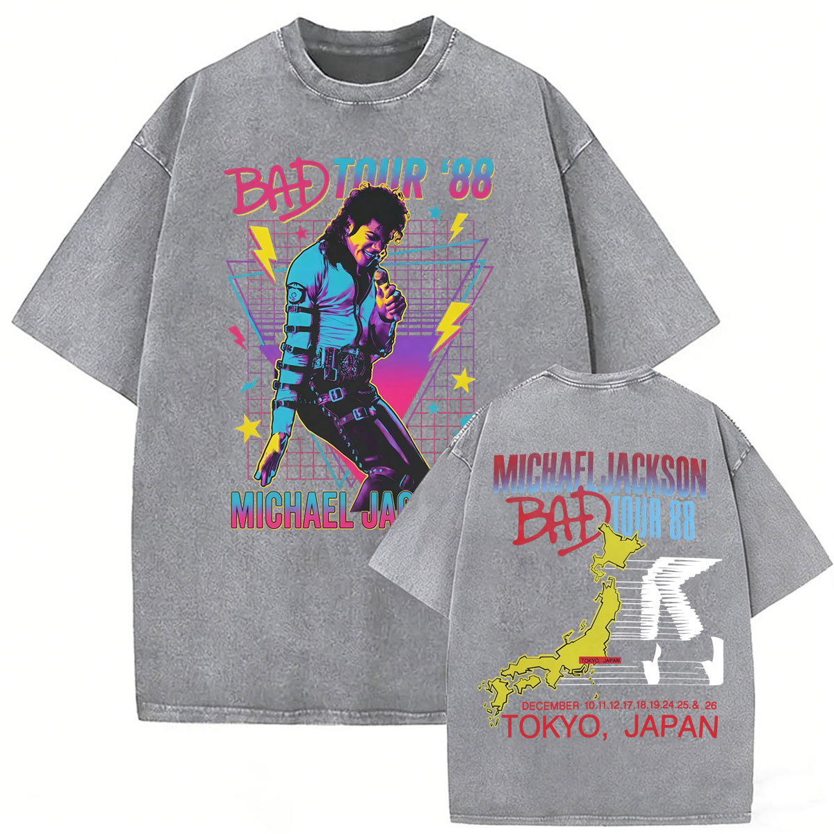 Vintage Washed King of Pop Bad - Men'S Fashion From The 80S ulasan dan harga