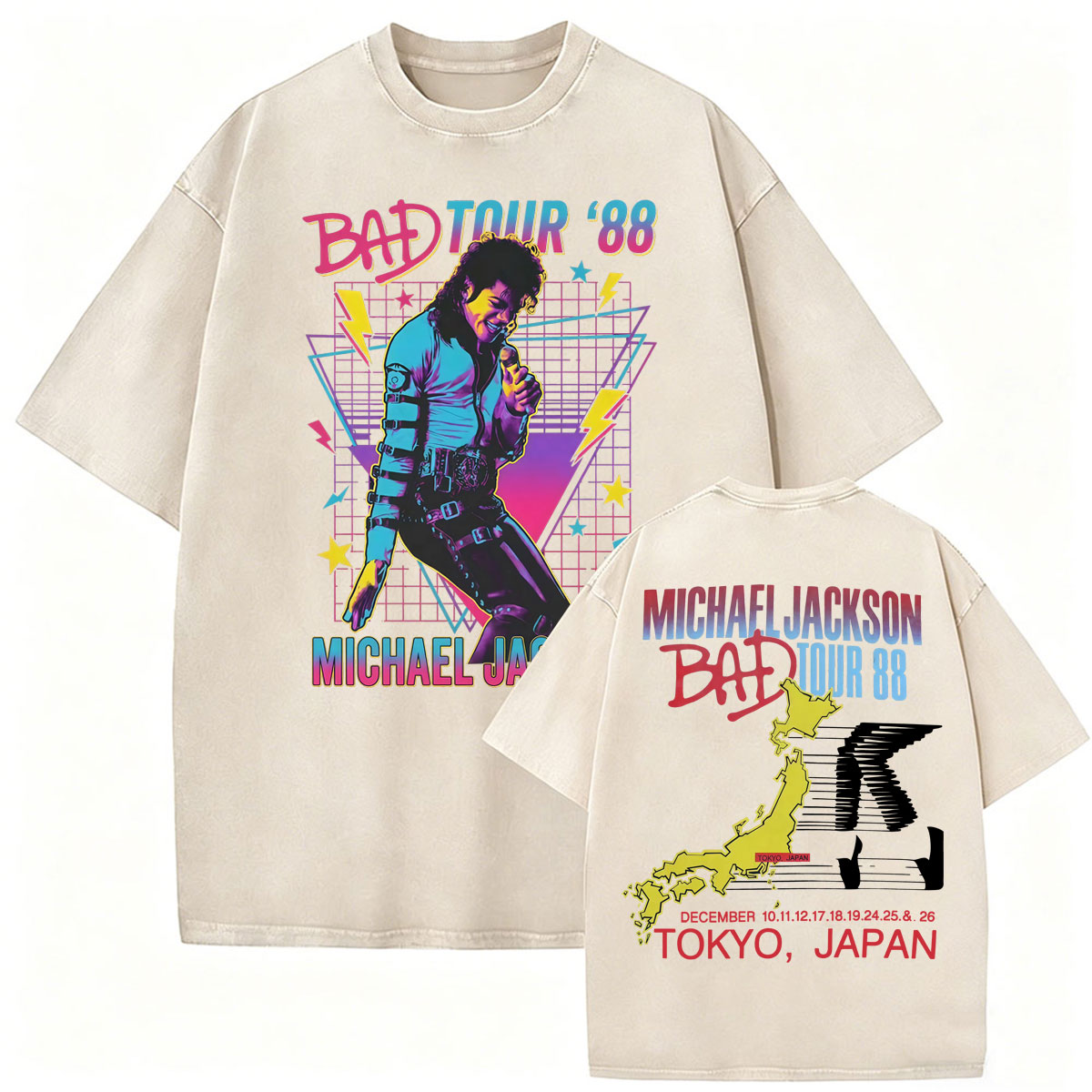 Vintage Washed King of Pop Bad - Men'S Fashion From The 80S ulasan dan harga