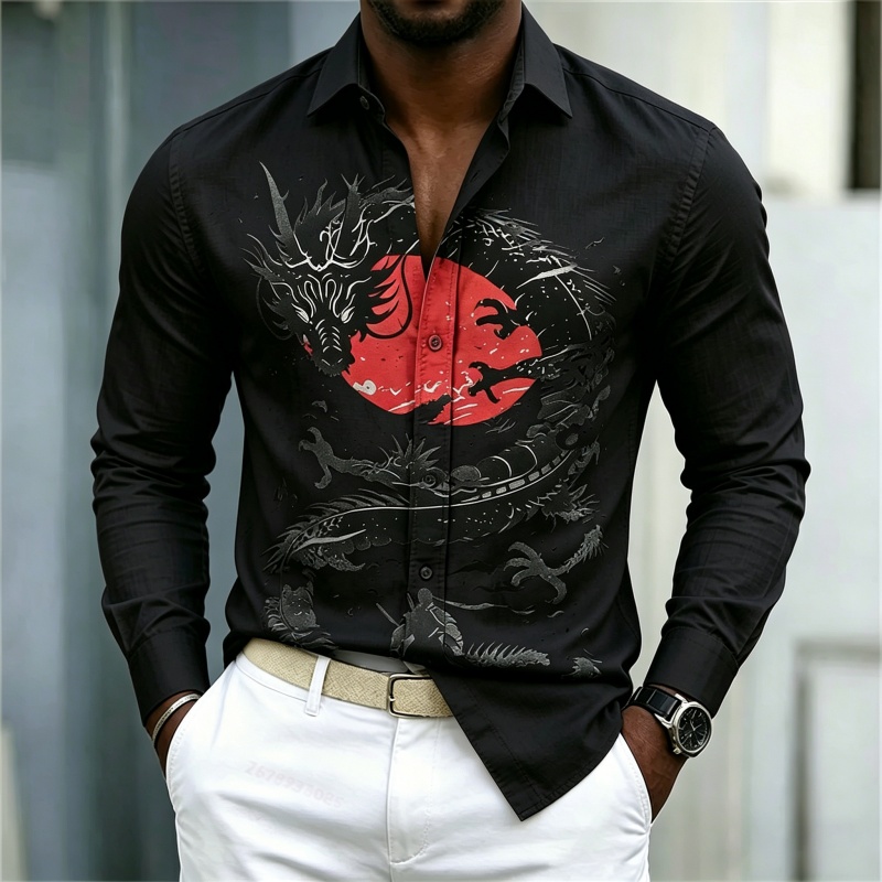 2026 New Men's Shirt White Bla - Men'S Fashion For 2026 ulasan dan harga