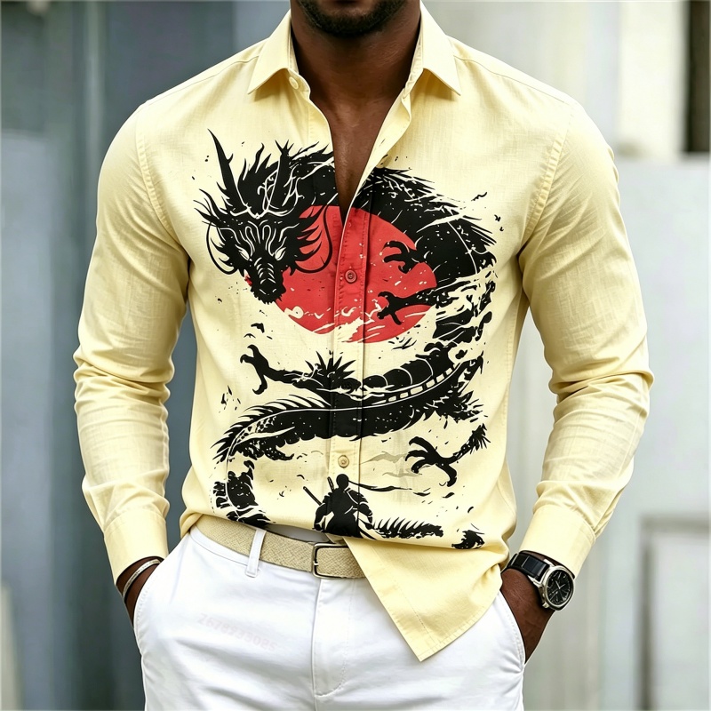 2026 New Men's Shirt White Bla - Men'S Fashion For 2026 ulasan dan harga