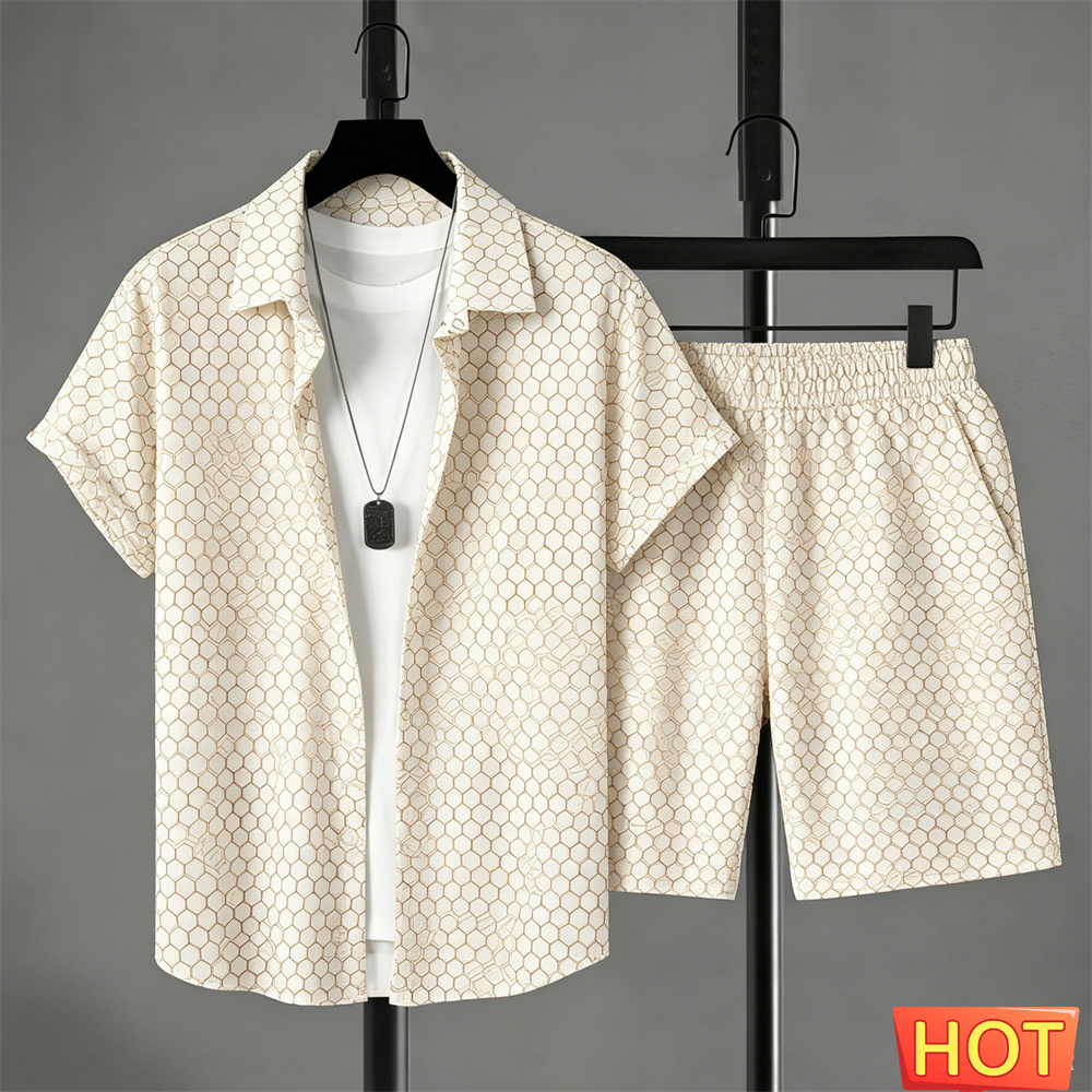 Summer Outfits Man Shirt Set G - Mens Fashion Suits ulasan dan harga