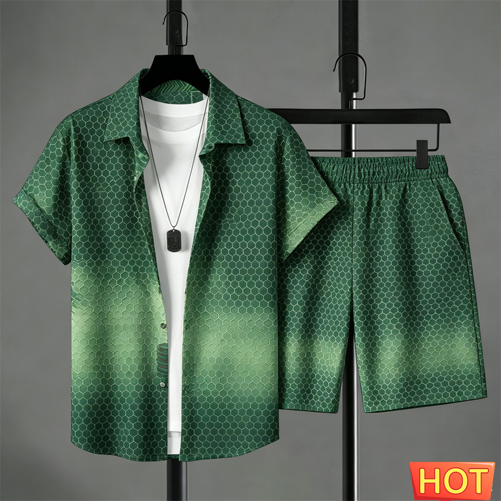 Summer Outfits Man Shirt Set G - Mens Fashion Suits ulasan dan harga