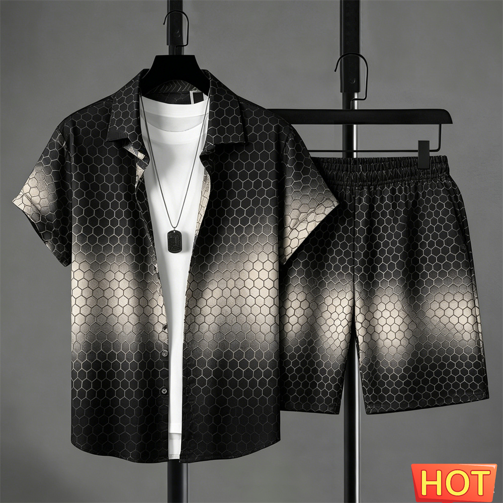 Summer Outfits Man Shirt Set G - Mens Fashion Suits ulasan dan harga