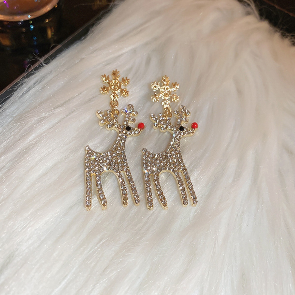 Xmas Holiday Deer Drop Earring - Men'S Fashion Xmas Party ulasan dan harga