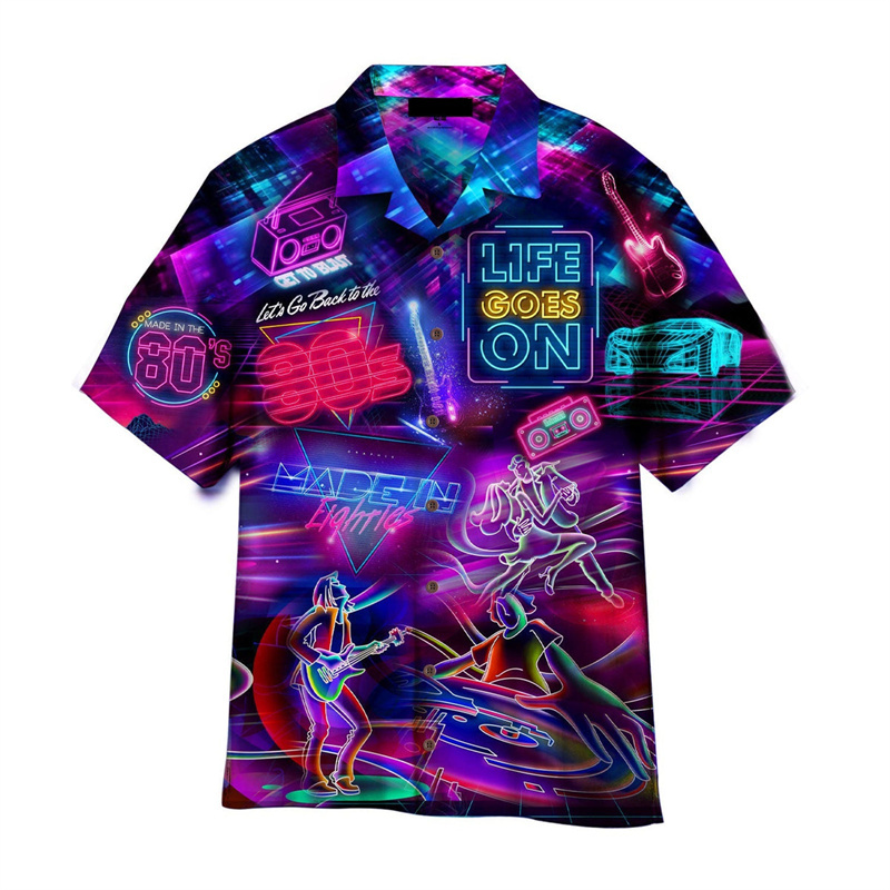 3D Printed Colorful Music Hawa - Men'S Fashion From The 80S ulasan dan harga