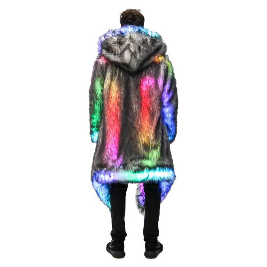 Faux Fur Coat Men Hooded Outer - Men'S Fashion Light Jacket ulasan dan harga