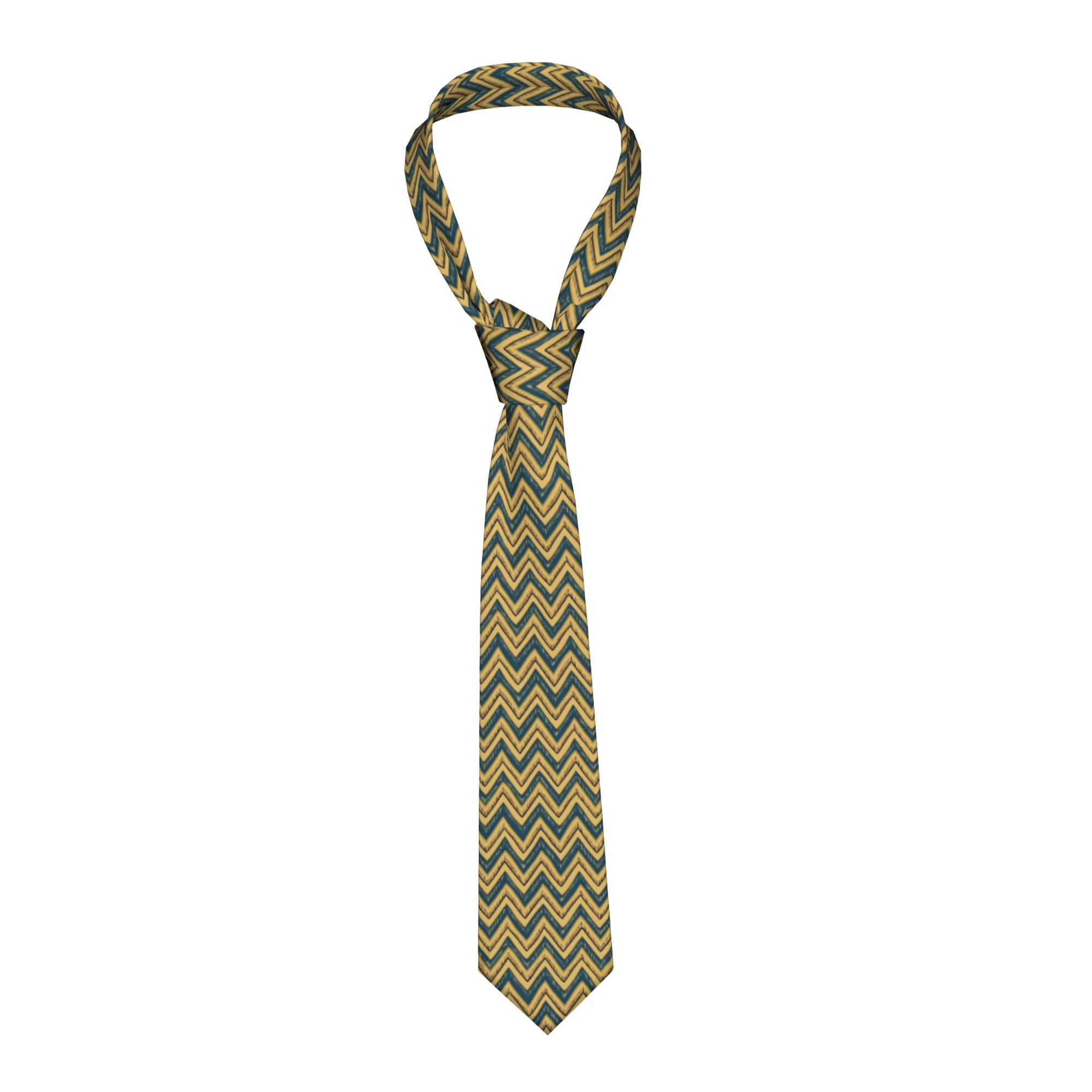 Hand Drawn Chevron Zig Zag Tie - Mens Fashion In The 1920S ulasan dan harga