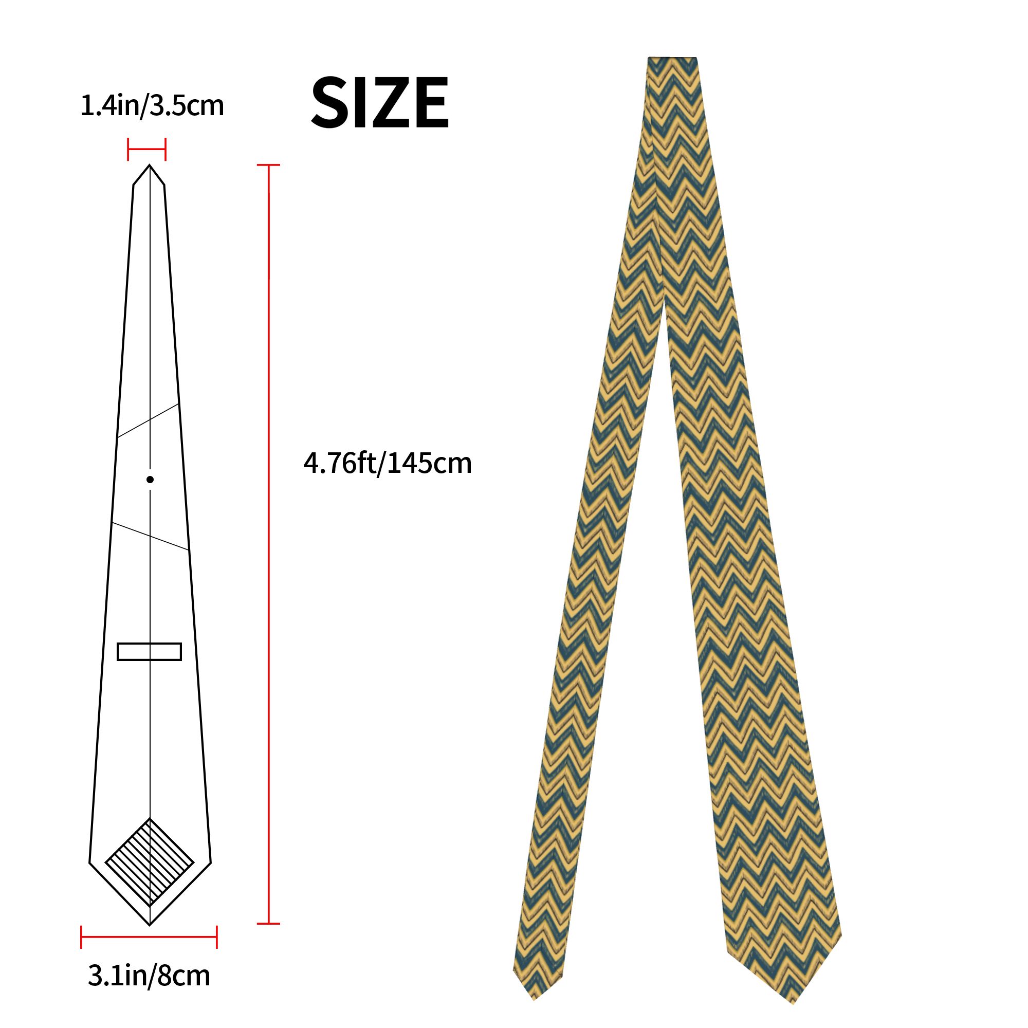 Hand Drawn Chevron Zig Zag Tie - Mens Fashion In The 1920S ulasan dan harga