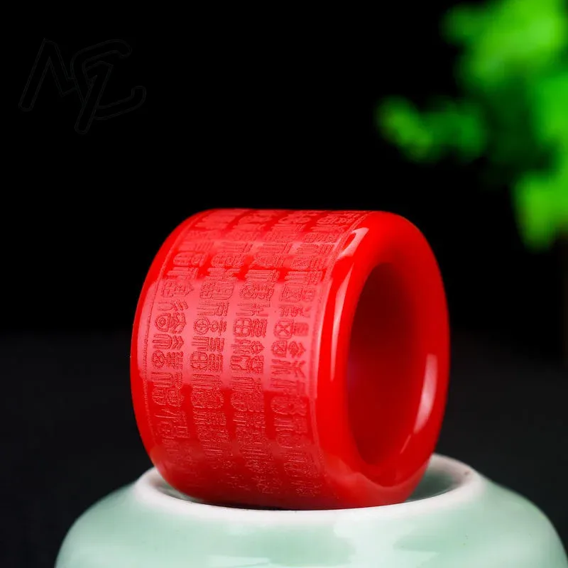 Natural RED Jade Ring Heart Me - Men'S Fashion For Wedding ulasan dan harga