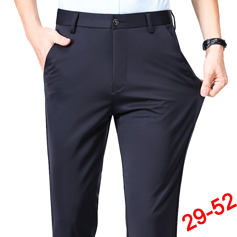 Plus Size Trousers Men Busines - Formal Trouser Stretch ulasan dan harga