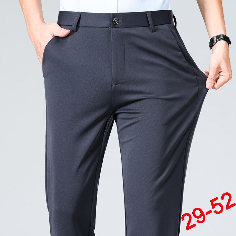 Plus Size Trousers Men Busines - Formal Trouser Stretch ulasan dan harga