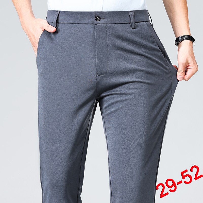 Plus Size Trousers Men Busines - Formal Trouser Stretch ulasan dan harga