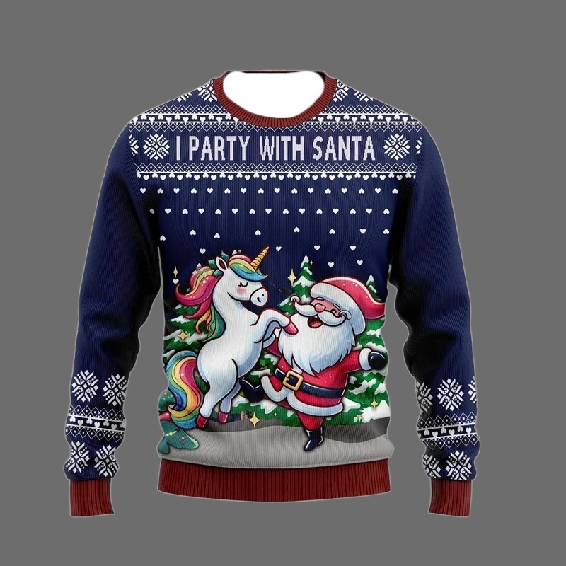Fashion Unicorn Ugly Christmas - Men'S Fashion Xmas Party ulasan dan harga