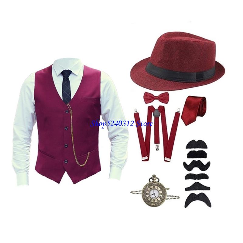 634C Fashion 1920S Gatsby Part - Mens Fashion In The 1920S ulasan dan harga