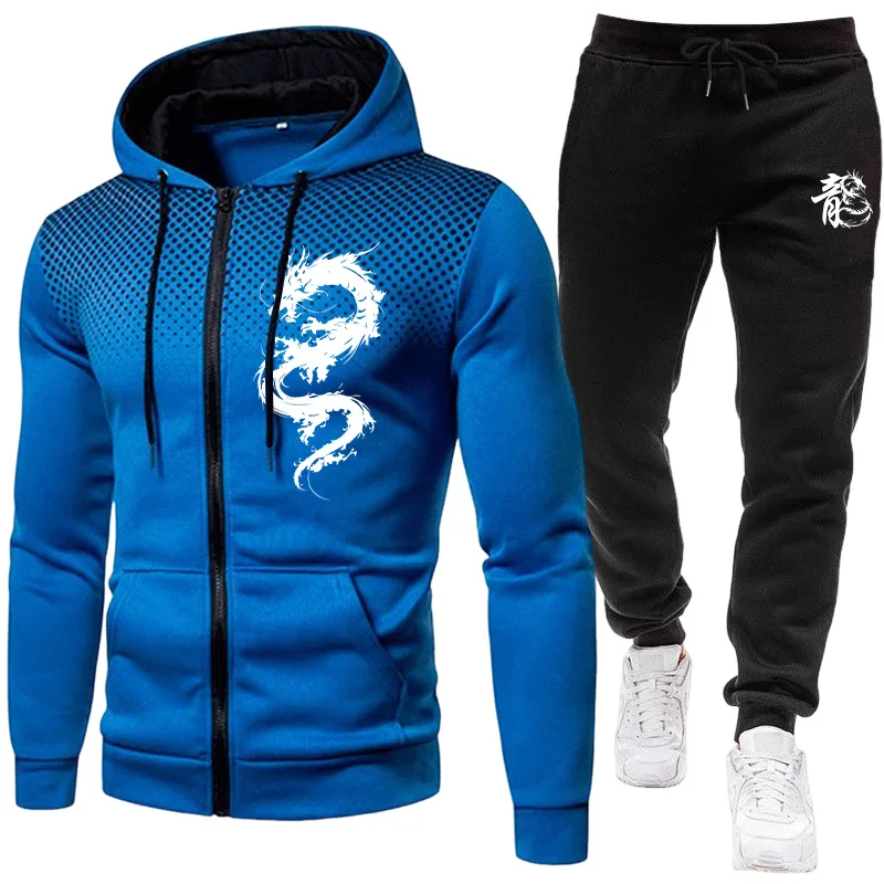 Men's Paris Dragon Pattern Fas - Men'S Fashion Zipper Hoodie ulasan dan harga