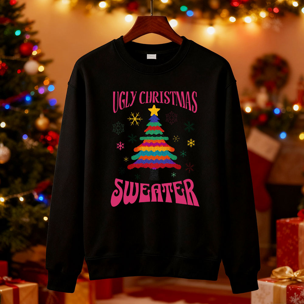 Ugly Christmas Sweater Tree Sw - Men'S Fashion Xmas Party ulasan dan harga